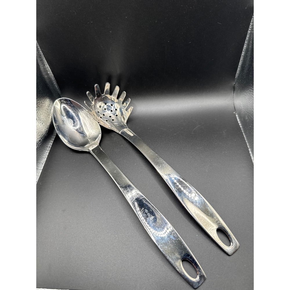 Oneida 18/8 Stainless Steel Serving Spoon and Pasta Server Set 2 Piece Silver